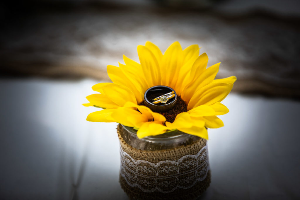 Wedding Ring and Sunflower